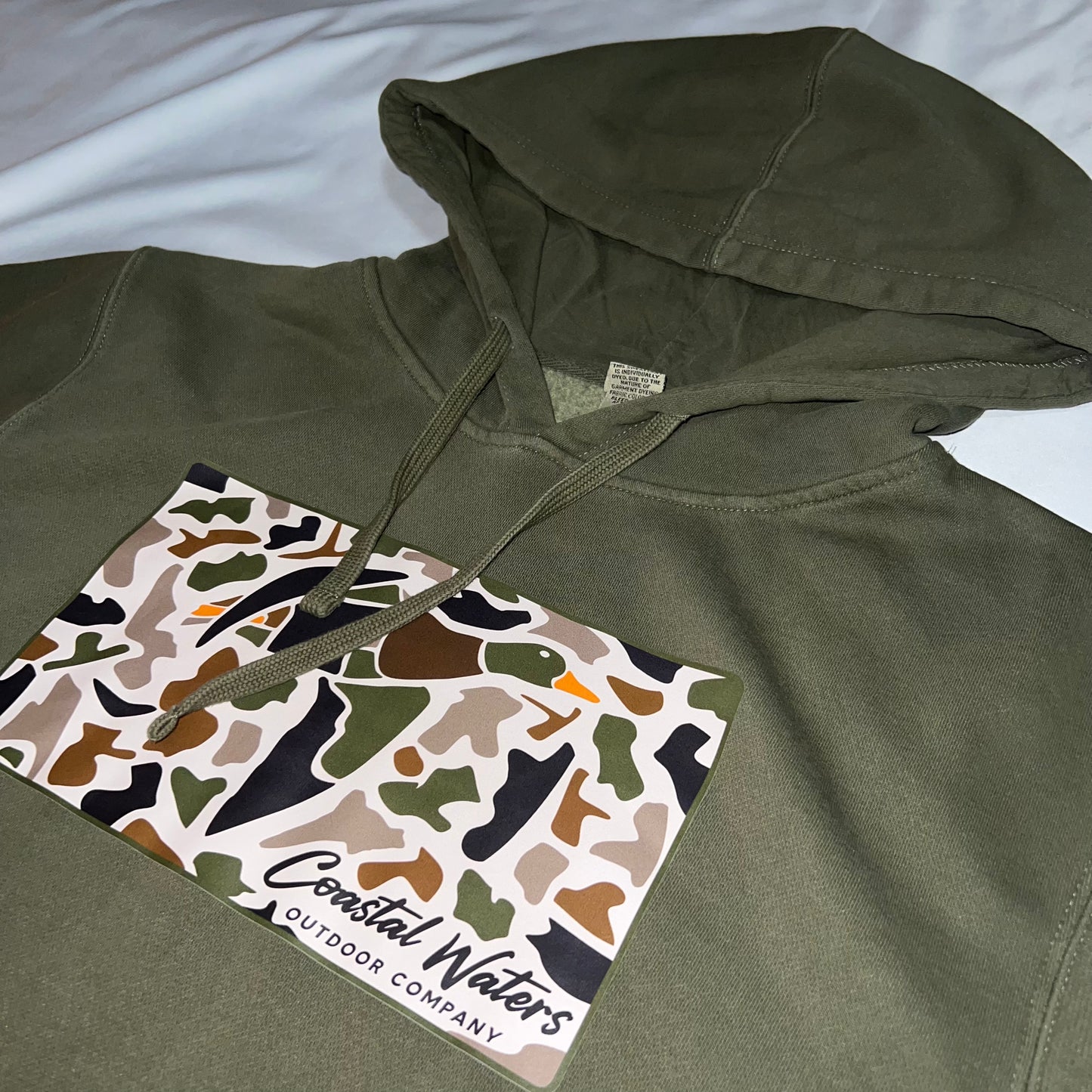 Old School Mallard Midweight Hoodie - Timber Green
