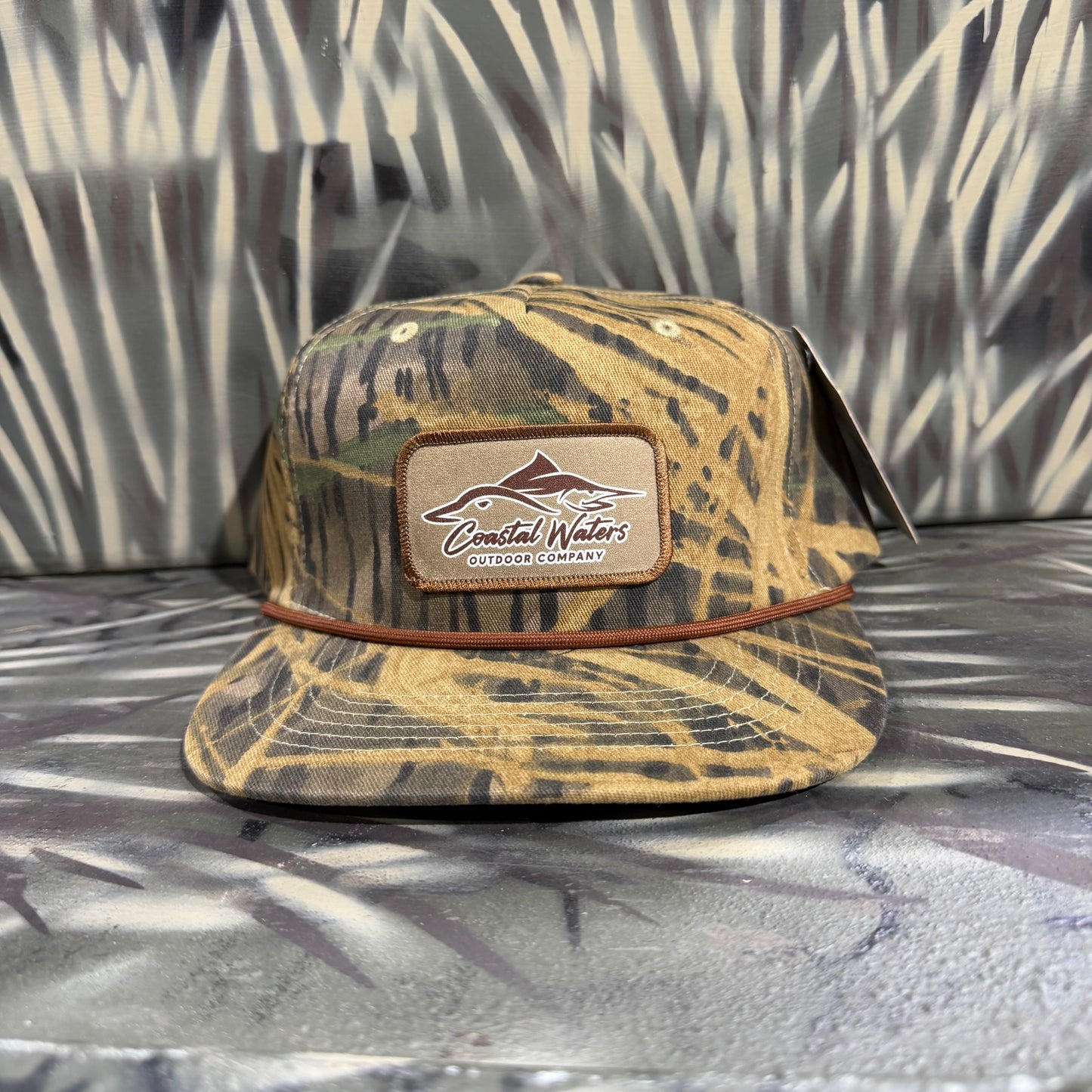 Outlined Logo Patch Rope Hat | Shadow Grass