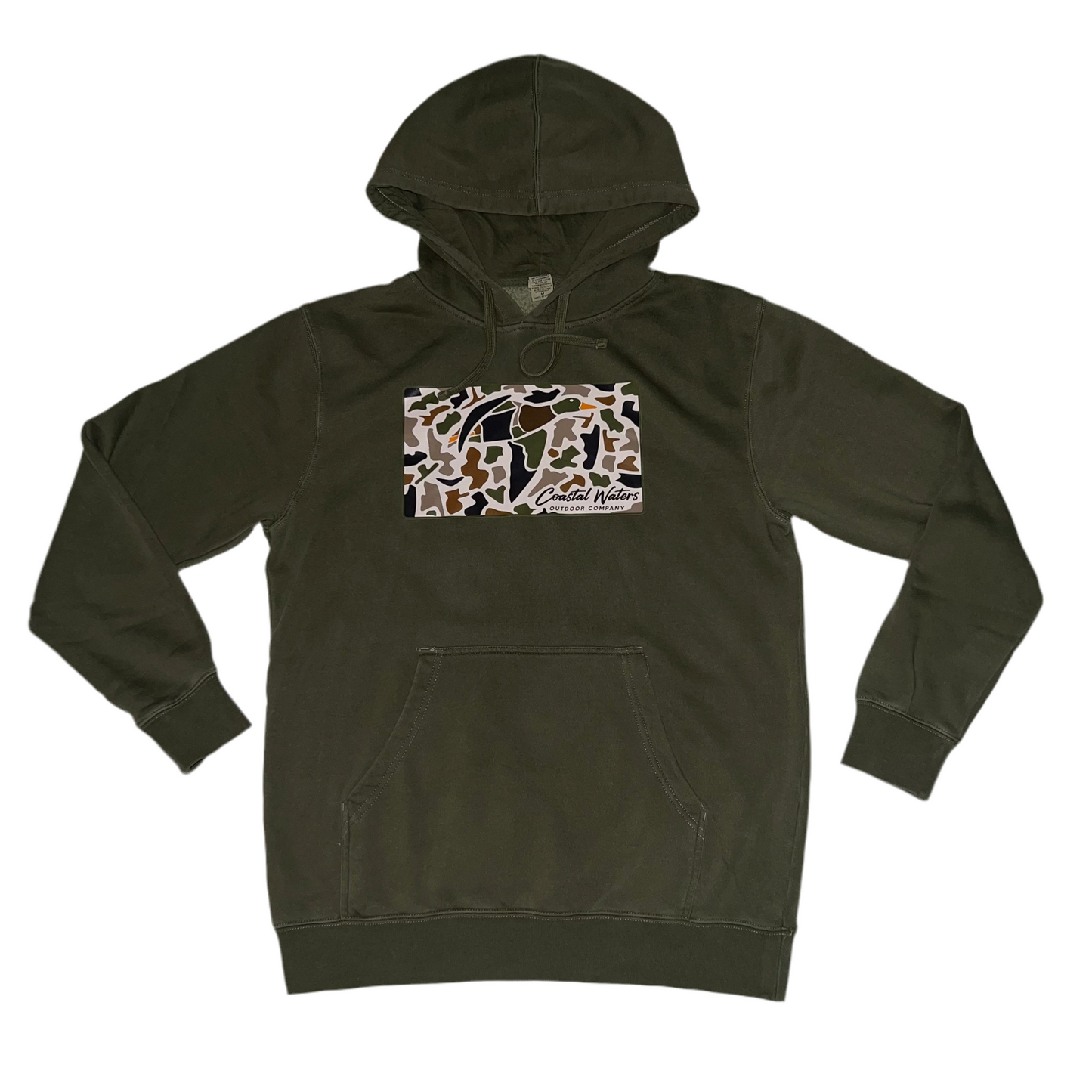 Old School Mallard Midweight Hoodie - Timber Green