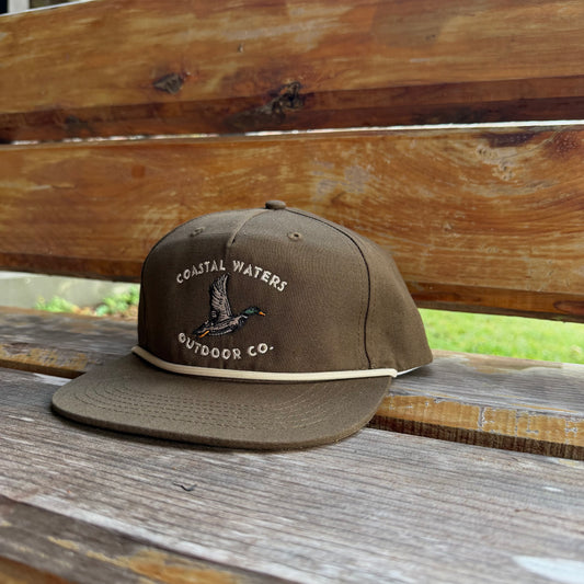 Retro Mallard Rope Hat - Mocha/ Tan