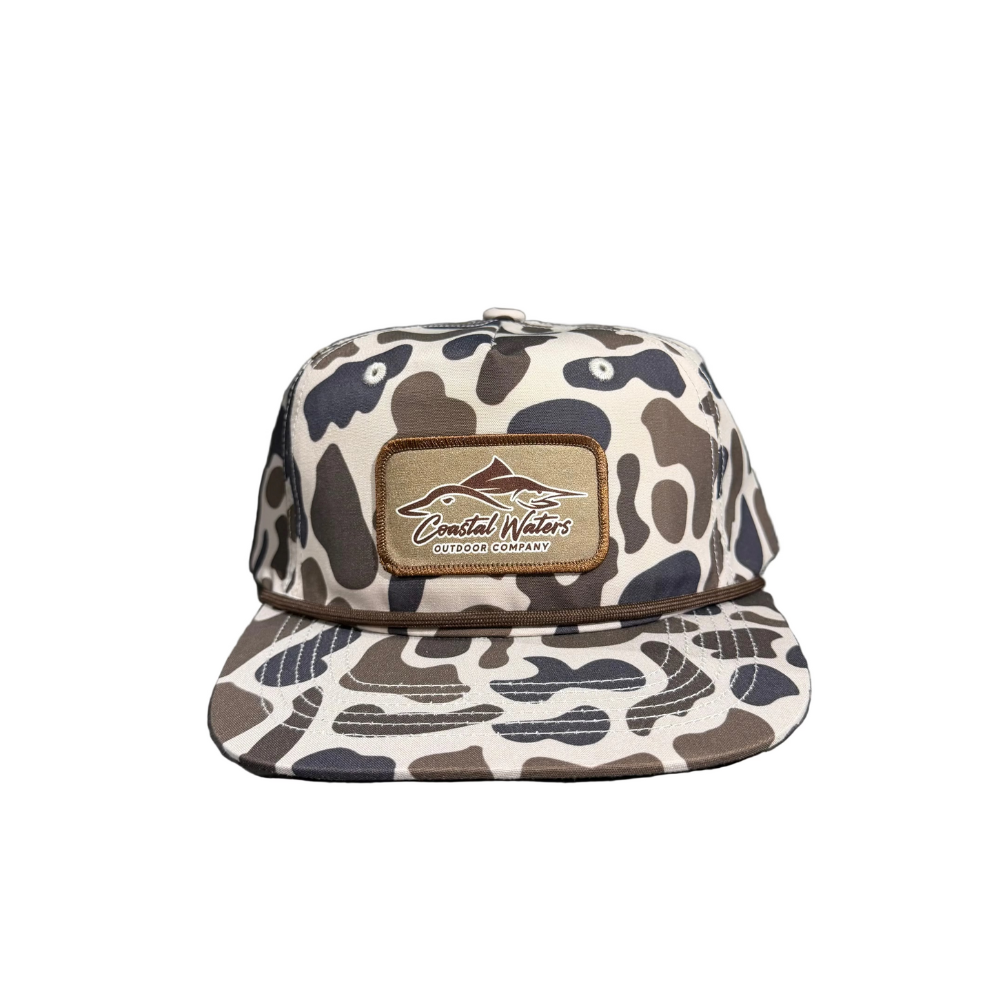 Outlined Logo Patch Rope Hat | Retro Marsh Camo
