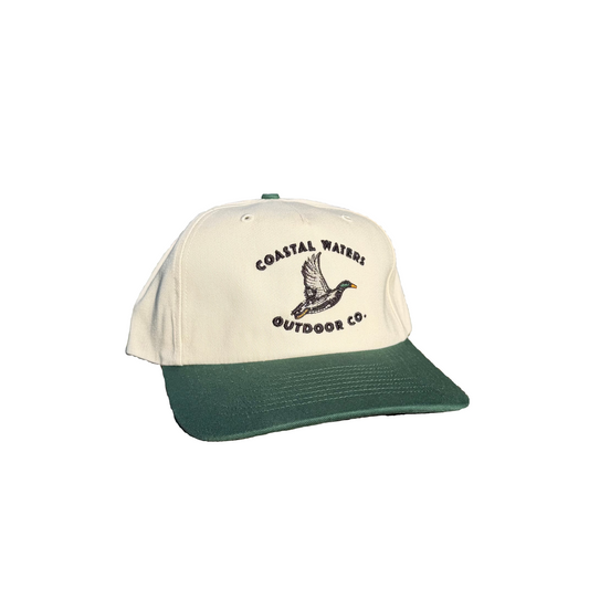 Retro Mallard Gramps Hat - Cream/ Dark Green