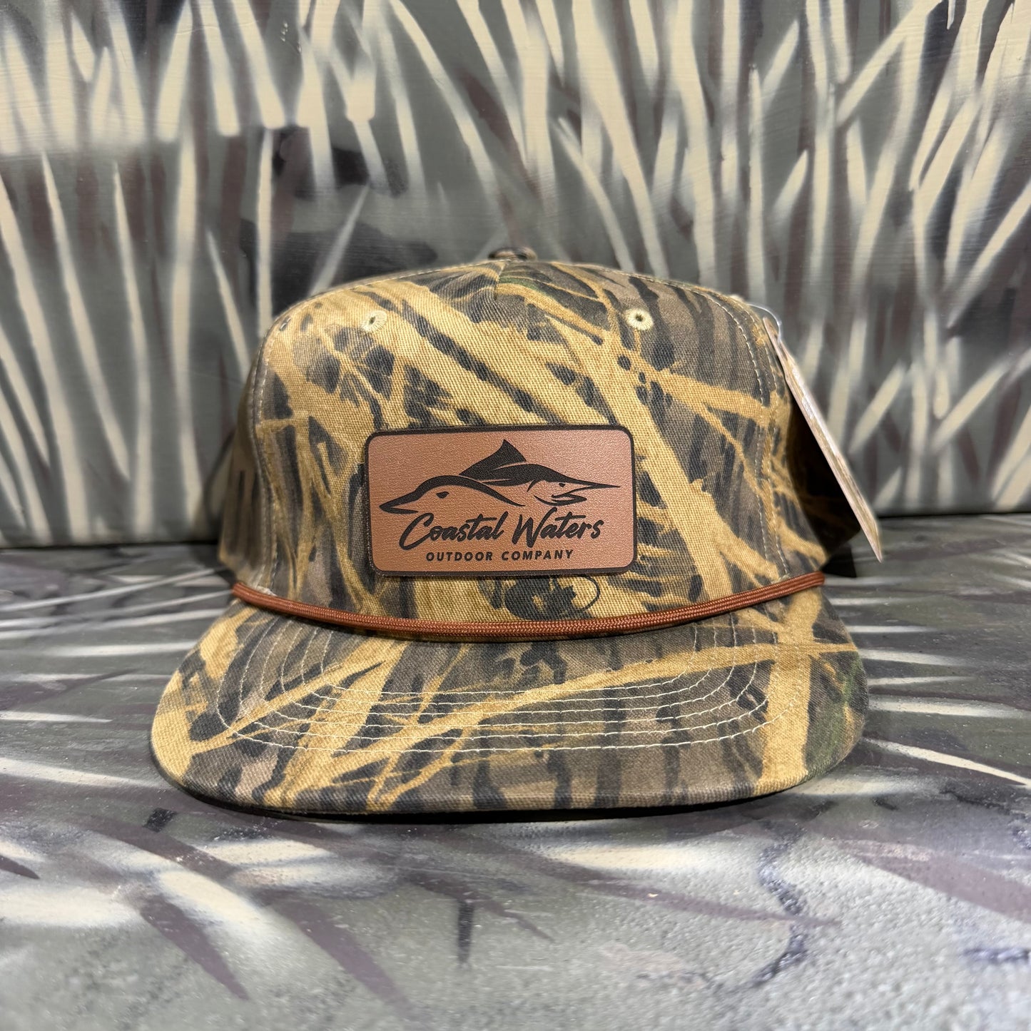 Leather Patch Rope Hat | Shadow Grass