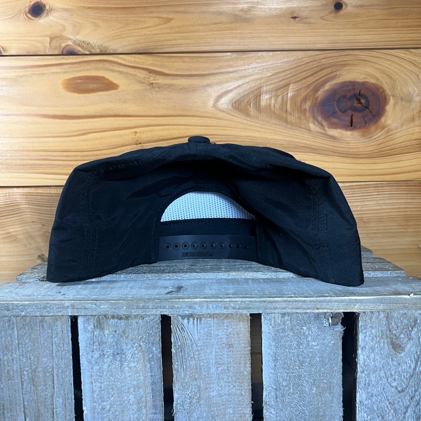 Leather Patch Rope Hat- Black