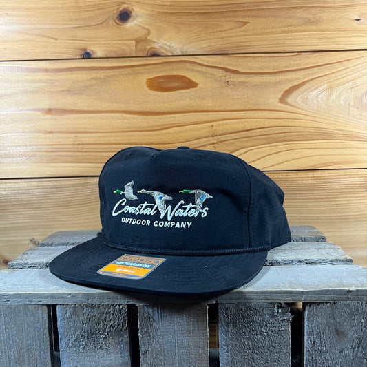 Tri-Mallard Rope Hat - Black
